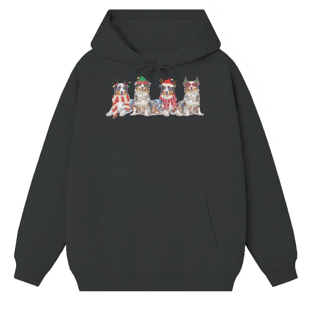 Cute Australian Shepherd Hoodie – Christmas Gift for Dog Mom - front view