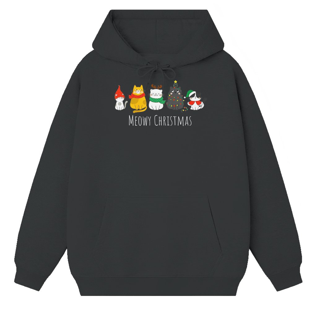 Meowy Christmas Hoodie – Christmas Gift for Cat Lover Funny - front view
