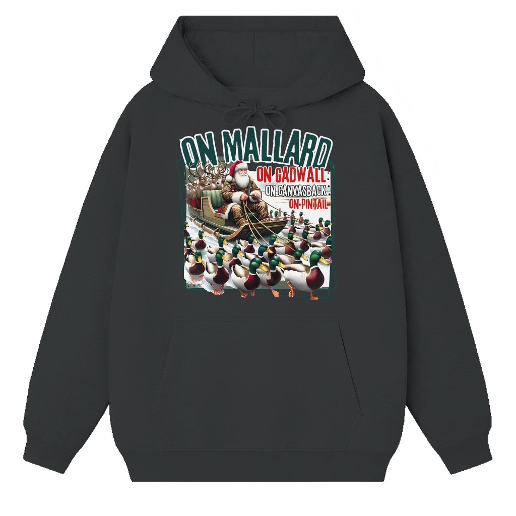 Funny Mallard Duck Hunting Hoodie – Christmas Gift for Hunters - front view