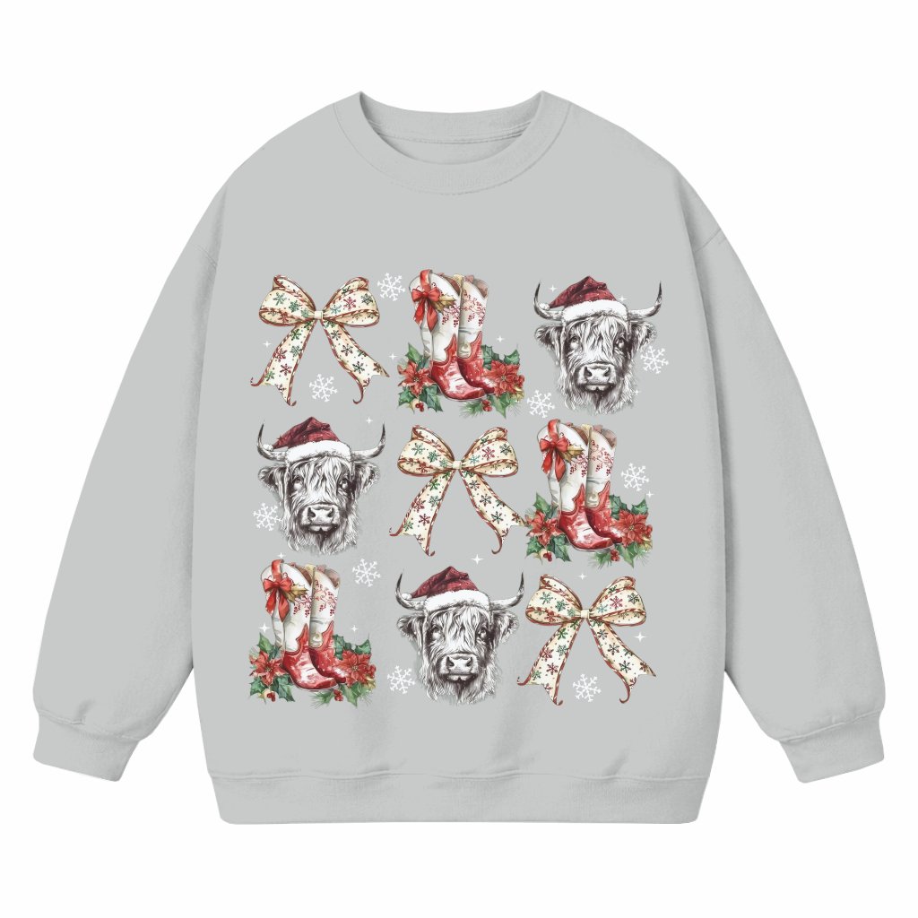 Western Cowgirl Boots Sweatshirt – Christmas Gift for Her Floral - front view