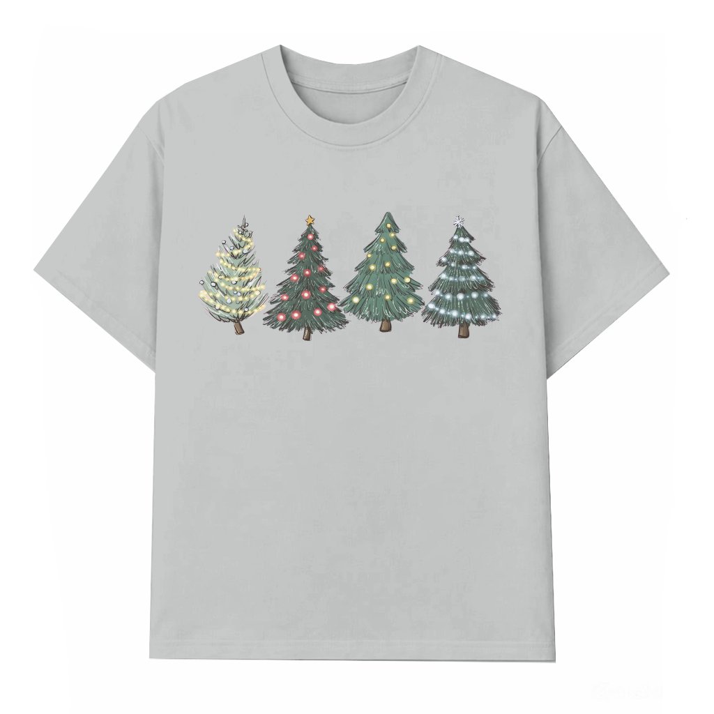 Cute Green Tree T-shirt – Christmas Gift Festive - front view