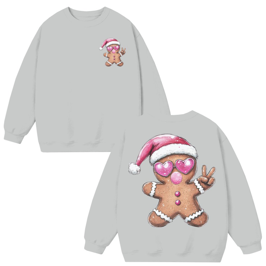 Gingerbread Santa Sweatshirt – Christmas Gift Cute - front view