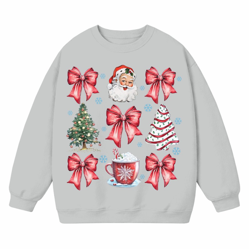 Coquette Bow Sweatshirt – Christmas Gift for Her Cute - front view