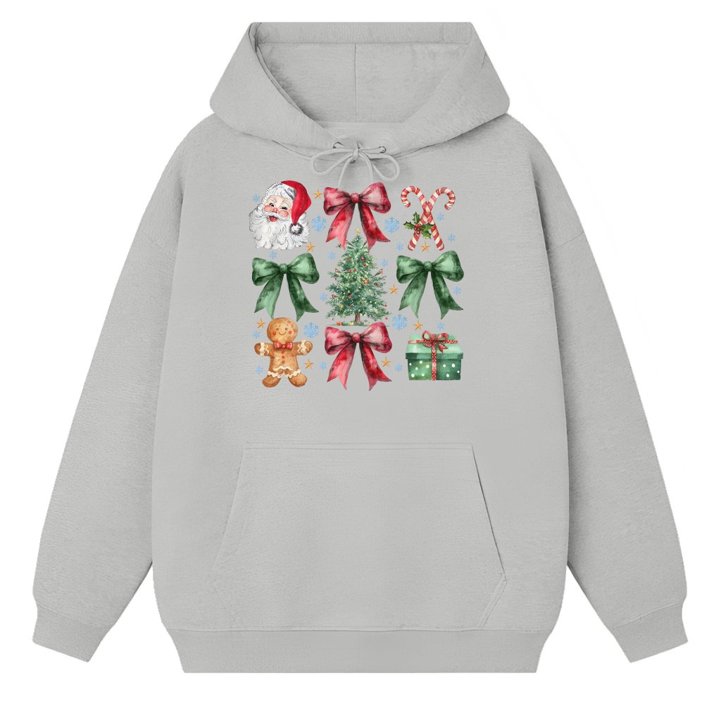 Coquette Bow Hoodie – Christmas Gift for Women Retro - front view