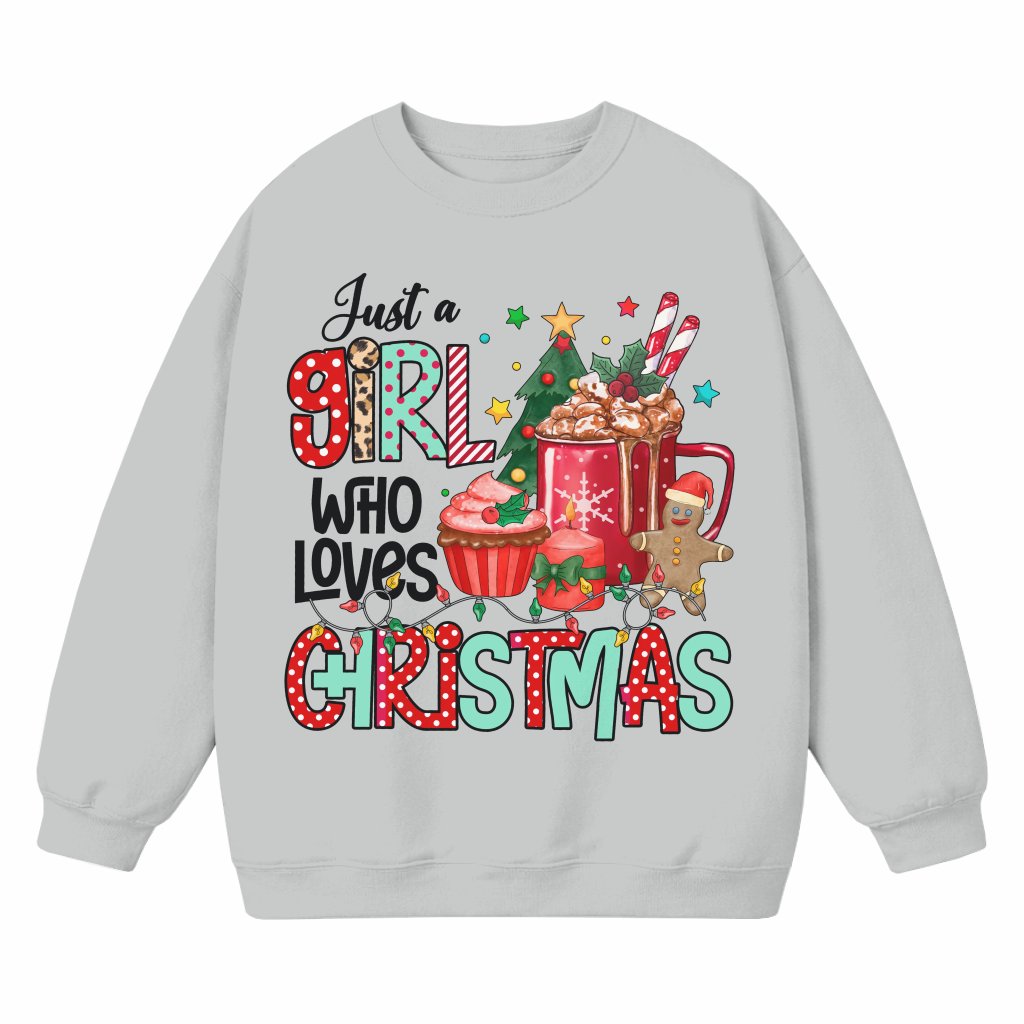 Sweatshirt Christmas – Girl Who Loves Christmas Gift for Women Festive - front view