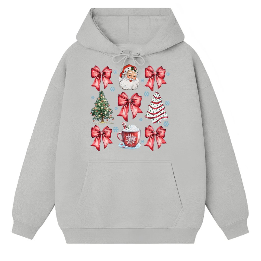 Coquette Cute Bow Women's Hoodie – Christmas Gift for Her Retro Style - front view