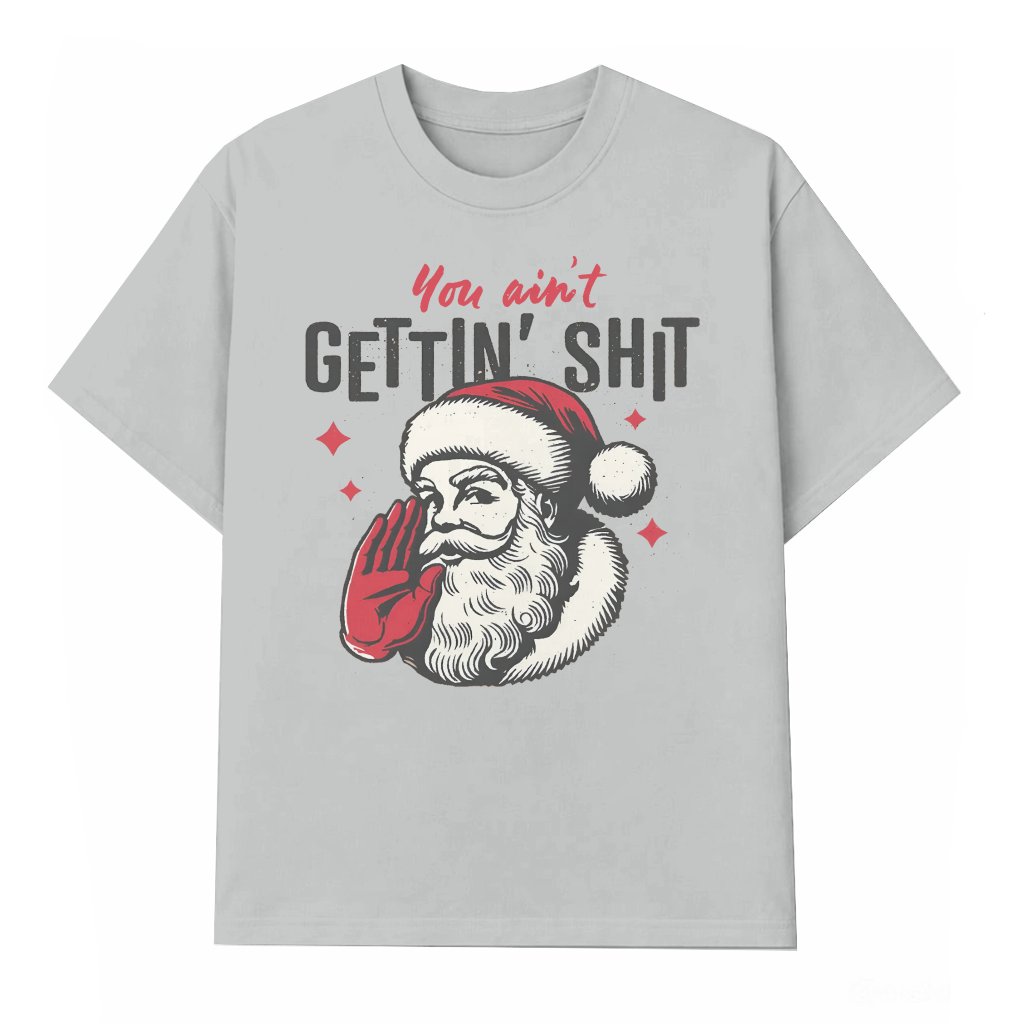 Funny Naughty Santa T-shirt – Christmas Gift for Women - front view
