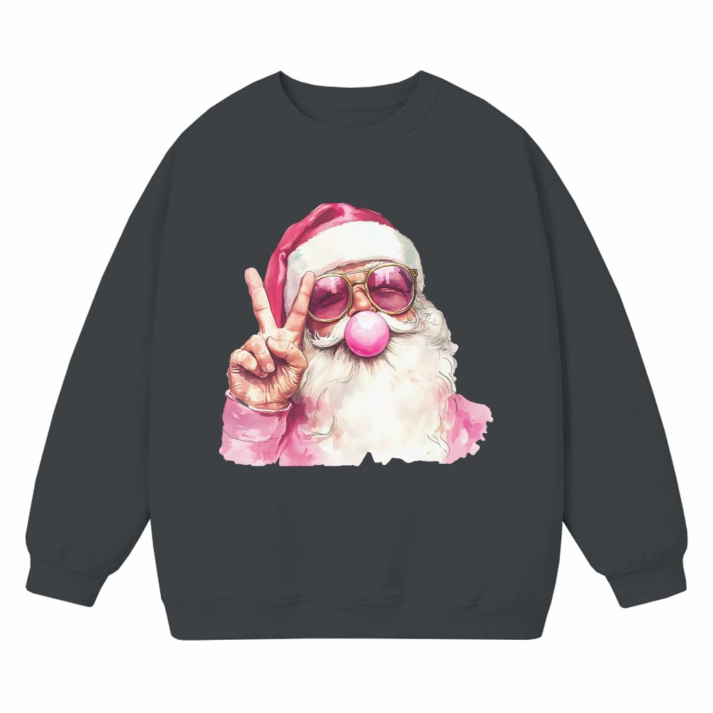 Funny Pink Santa Sweatshirt – Christmas Gift Vintage - front view