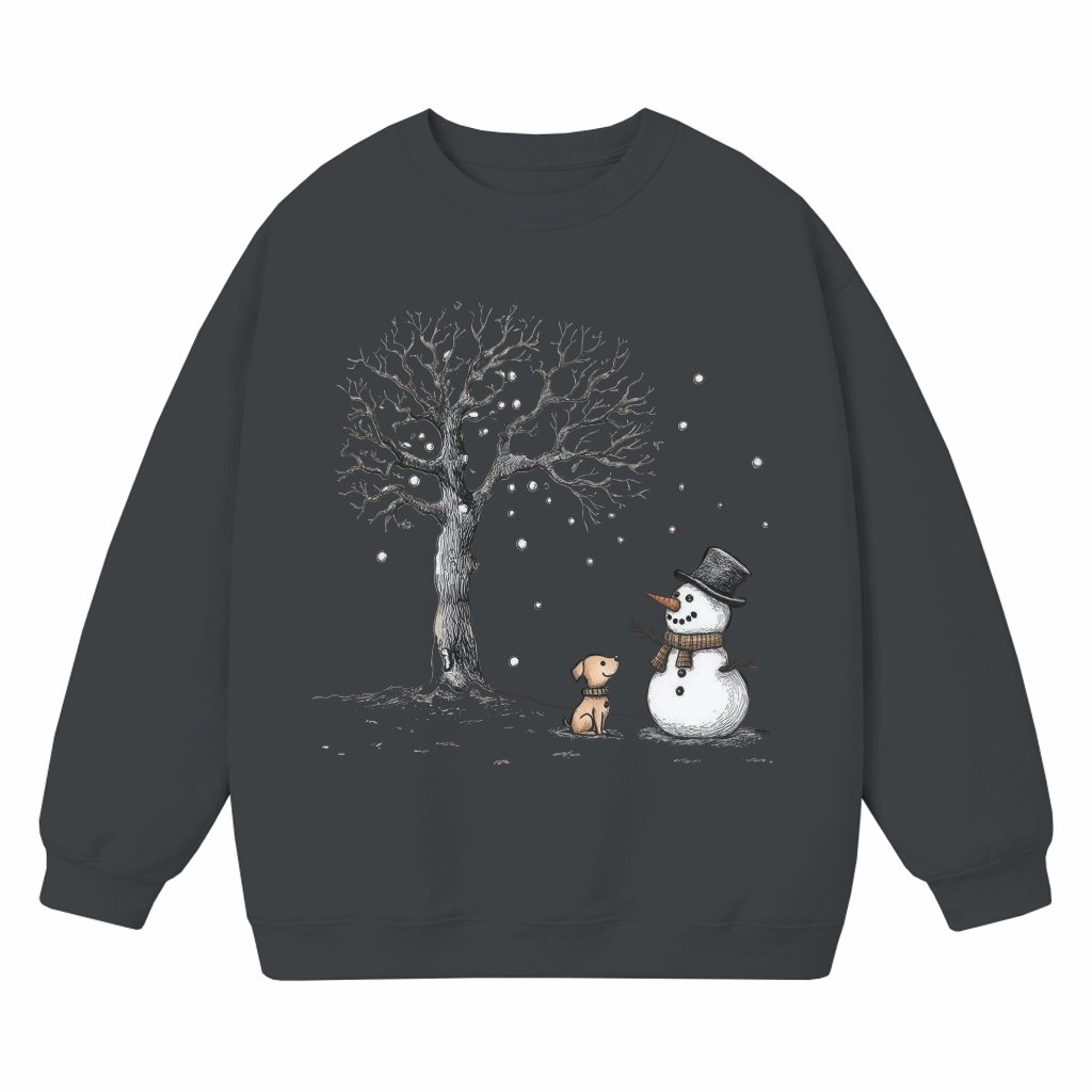 Let It Snow Snowman Sweatshirt – Christmas Gift Cute Winter - front view