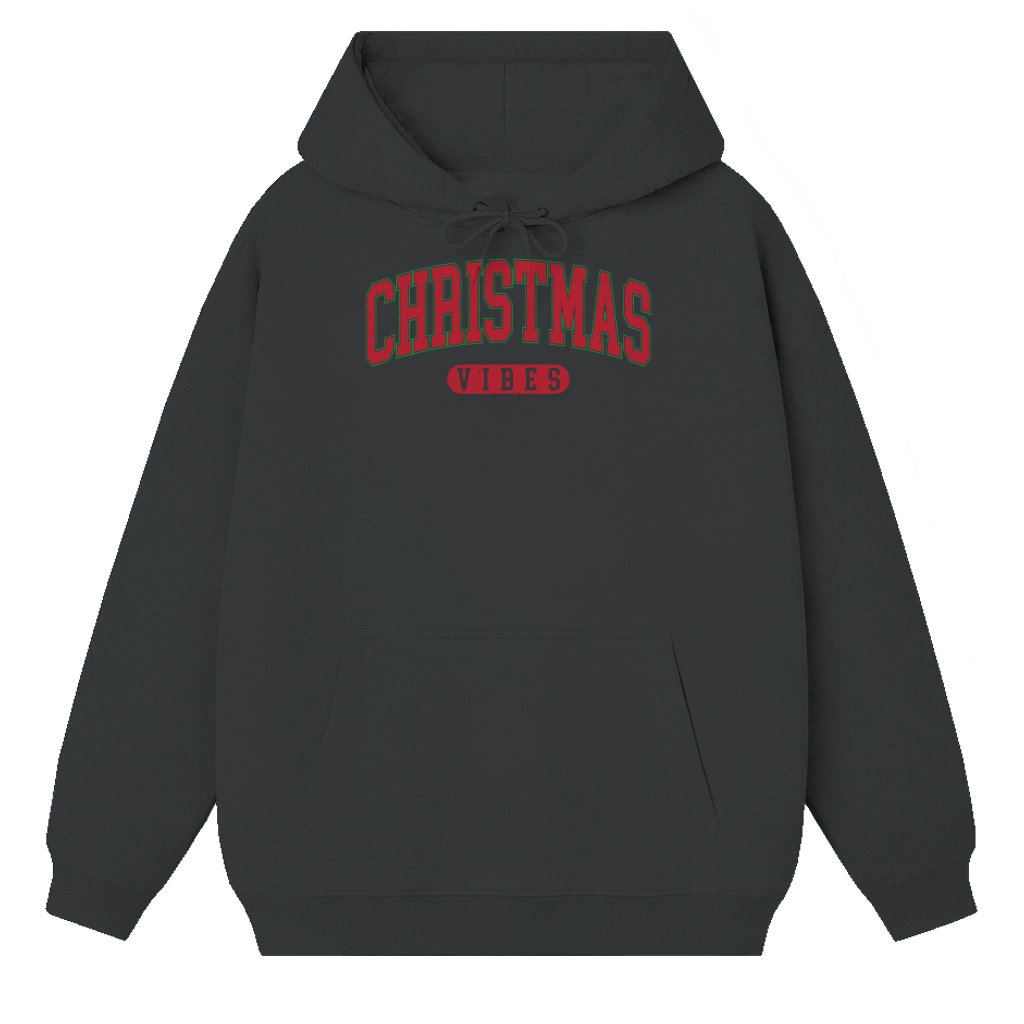 Retro Christmas Vibes Hoodie – Christmas Gift for Women Funny - front view
