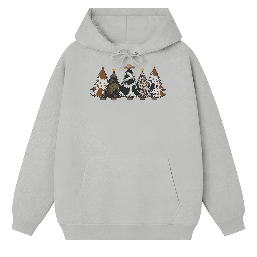 Country Cowhide Hoodie – Christmas Gift for Cow Lover - front view