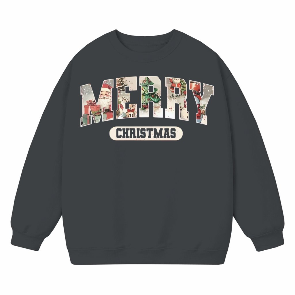 Merry Christmas Sweatshirt – Christmas Gift Crewneck - front view