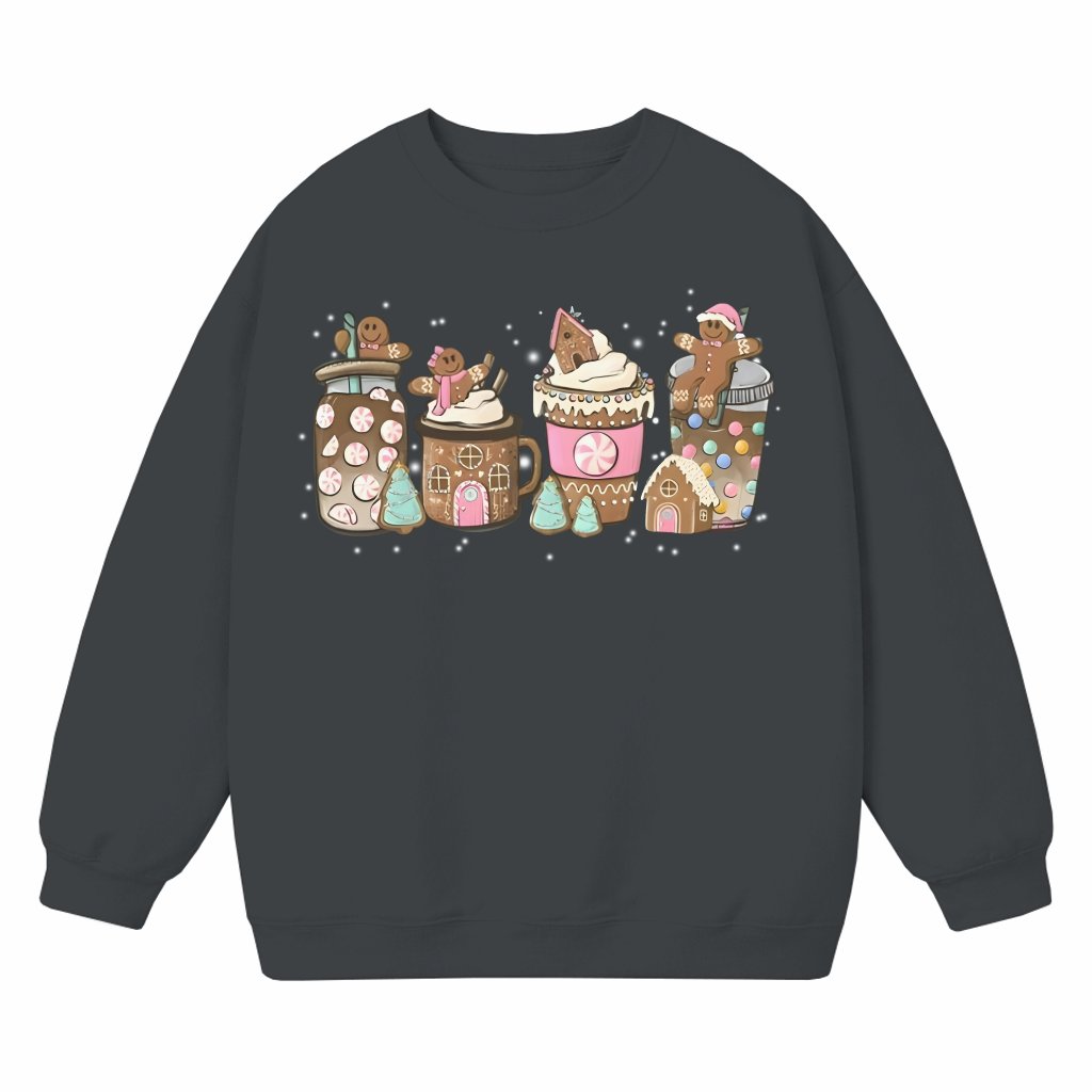 Gingerbread Coffee Sweatshirt – Cute Christmas Gift for Women - front view
