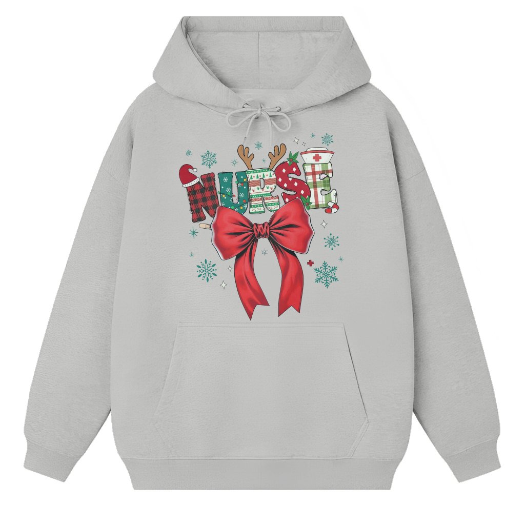 Coquette Nurse Hoodie – Christmas Gift for Nurse Retro Style - front view