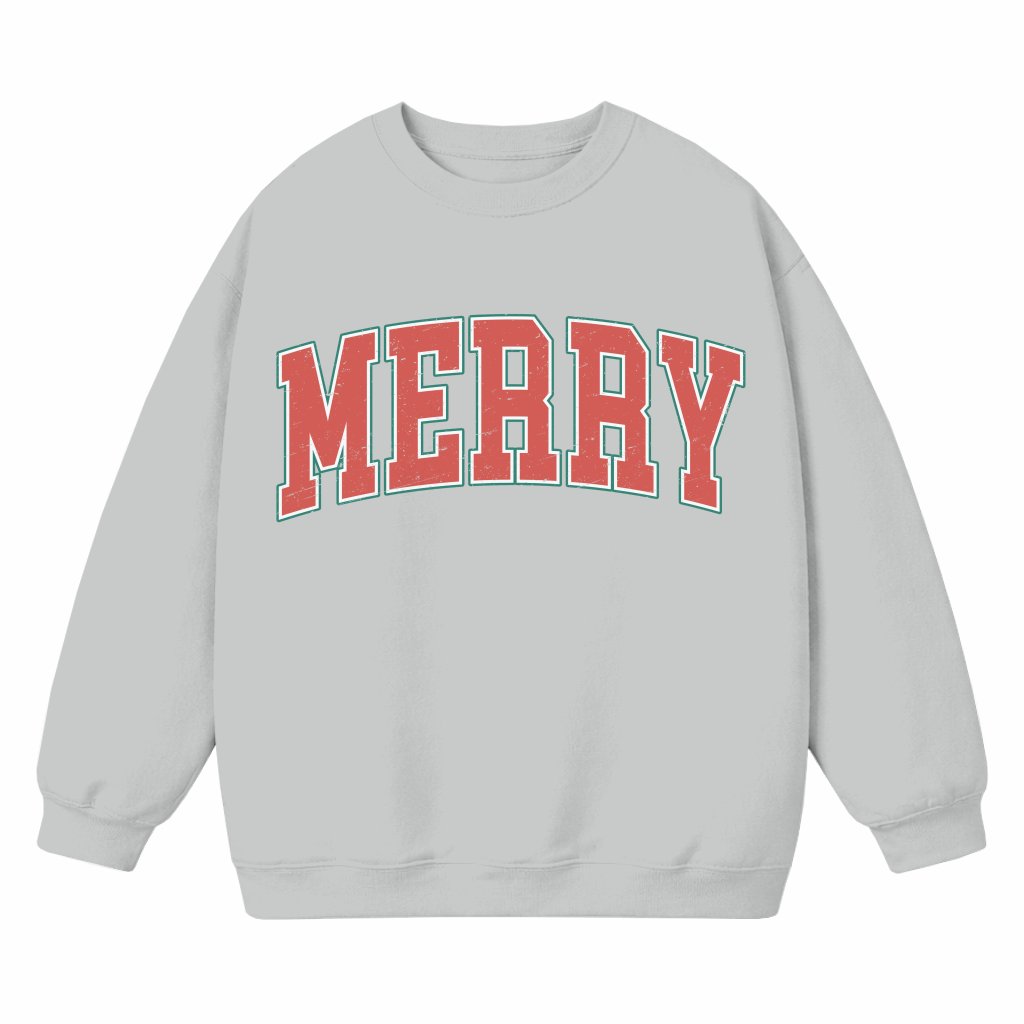 Cute Merry Christmas Sweatshirt – Holiday Gift for Women Trendy Winter - front view