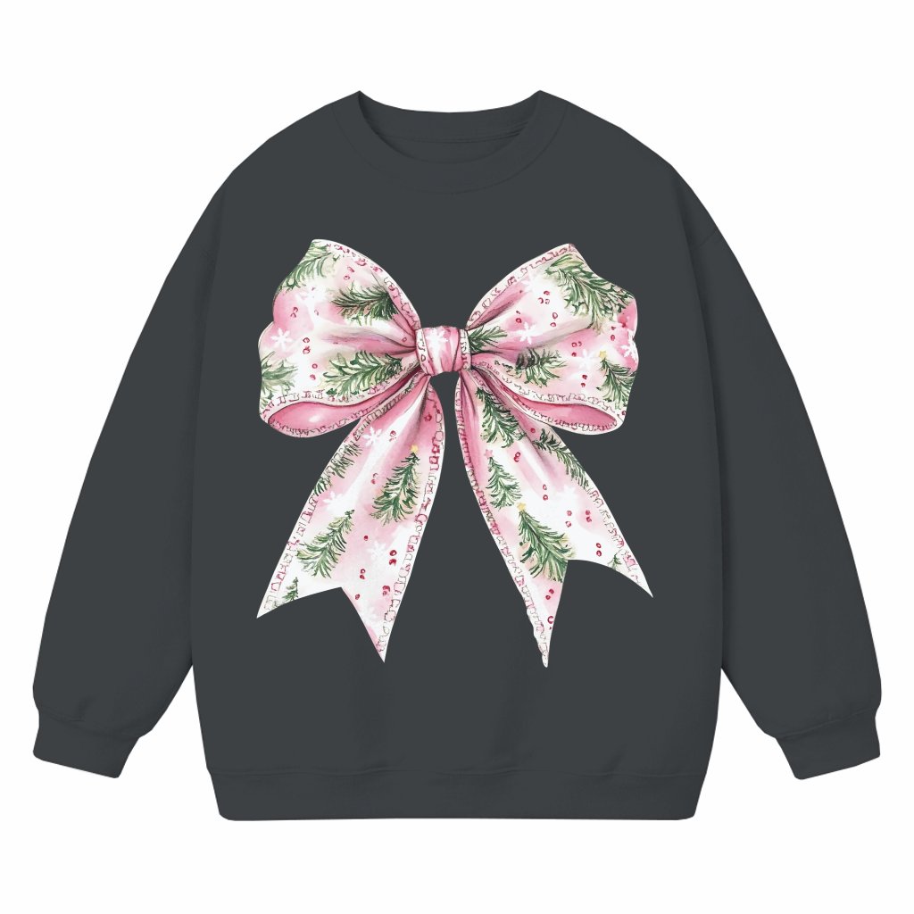 Christmas Tree Sweatshirt – Christmas Holiday Gift Coquette Retro Cute - front view