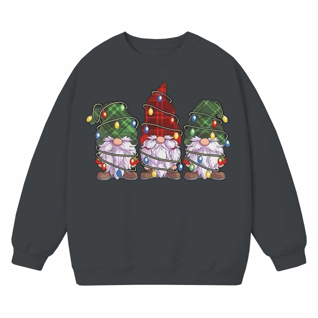 Cute Christmas Gnome Sweatshirt – Holiday Gift Festive - front view