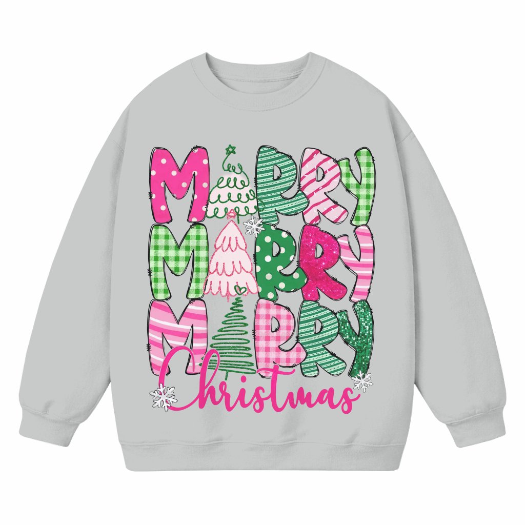 Merry Christmas Sweatshirt – Christmas Gift for Women Colorful Cozy - front view
