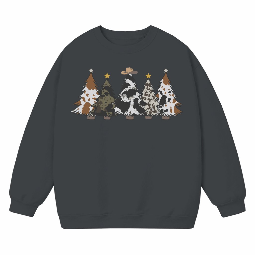 Cute Western Sweatshirt – Christmas Cow Lover Gift - front view