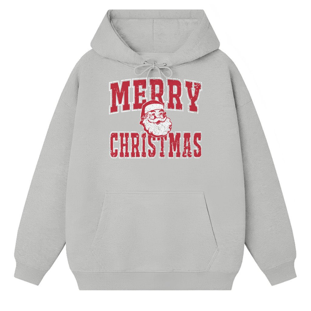 Retro Merry Christmas Santa Hoodie – Christmas Gift Vintage - front view