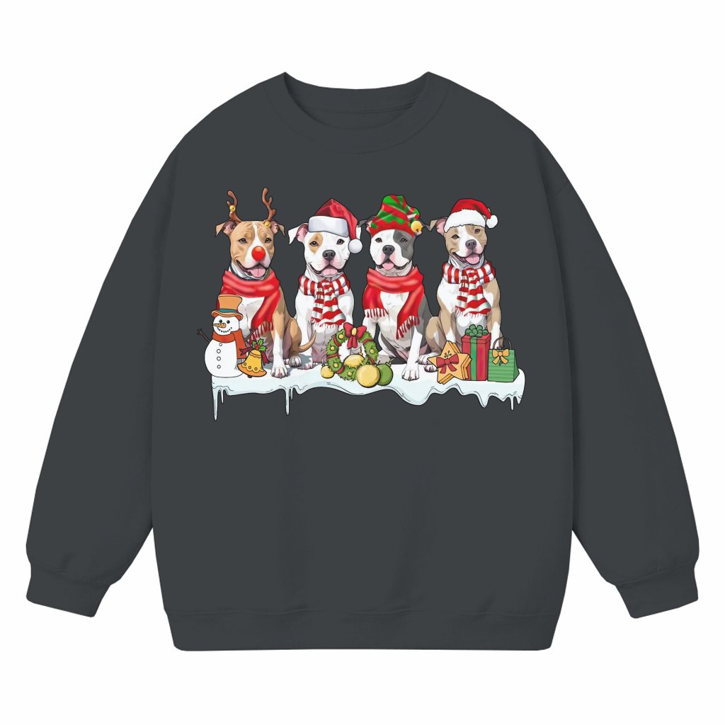 Cute Pitbull Sweatshirt – Christmas Gift for Dog Owners - front view