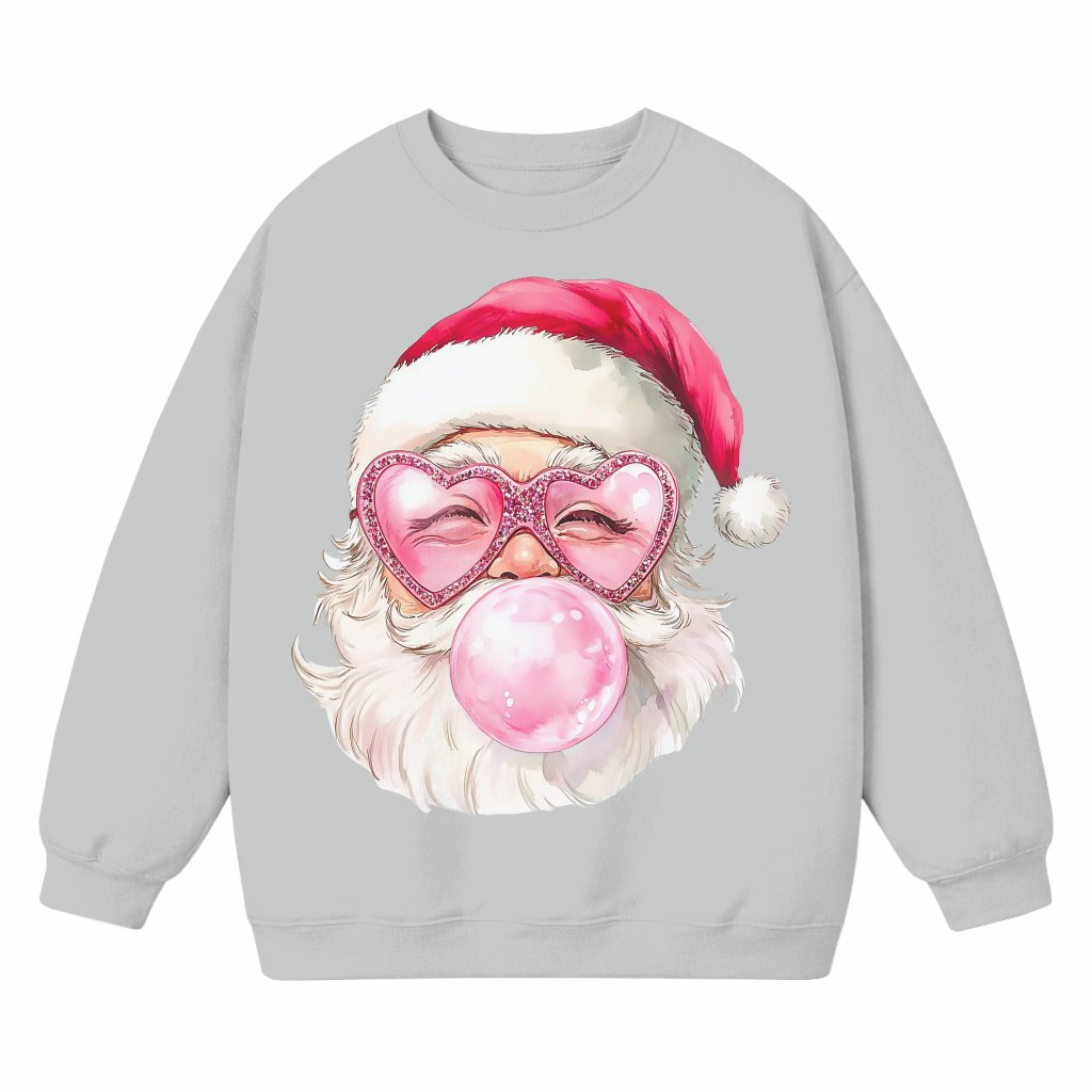 Funny Santa Claus Bubblegum Sweatshirt – Christmas Gift Cute Trendy - front view