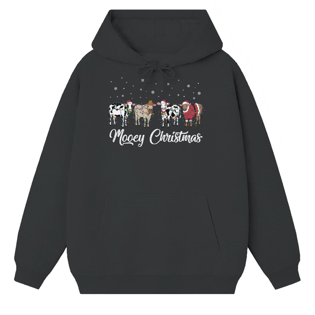 Funny Christmas Cow Hoodie – Christmas Gift for Cow Lovers - front view
