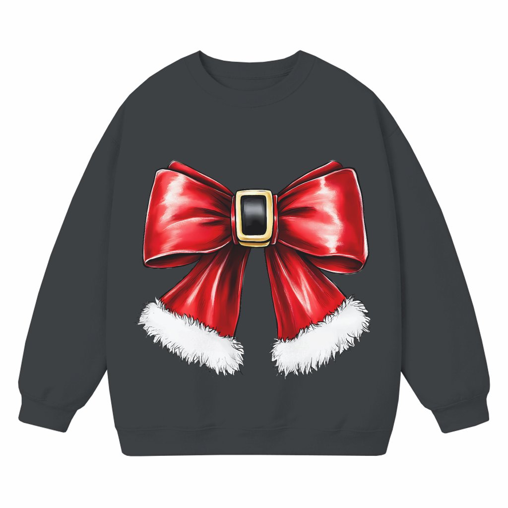 Coquette Bow Sweatshirt – Christmas Gift for Women Trendy Cute - front view
