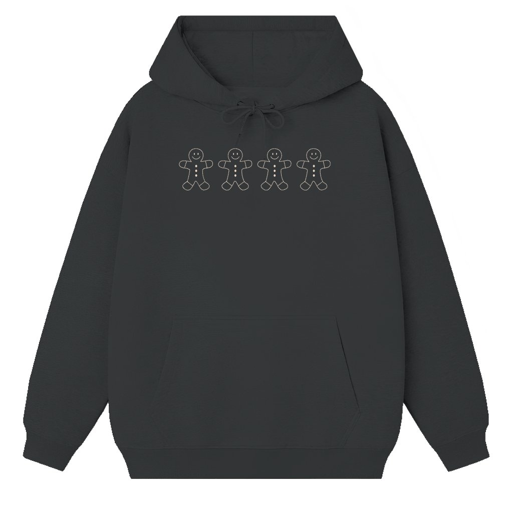 Cute Gingerbread Man Hoodie – Christmas Gift Festive Winter - front view