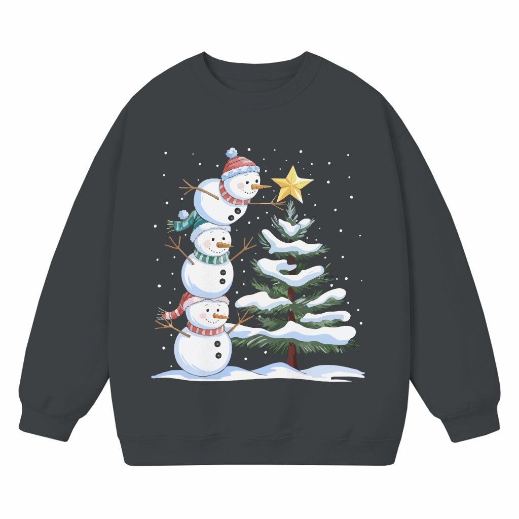 Funny Snowman Sweatshirt – Christmas Gift Retro Vintage - front view
