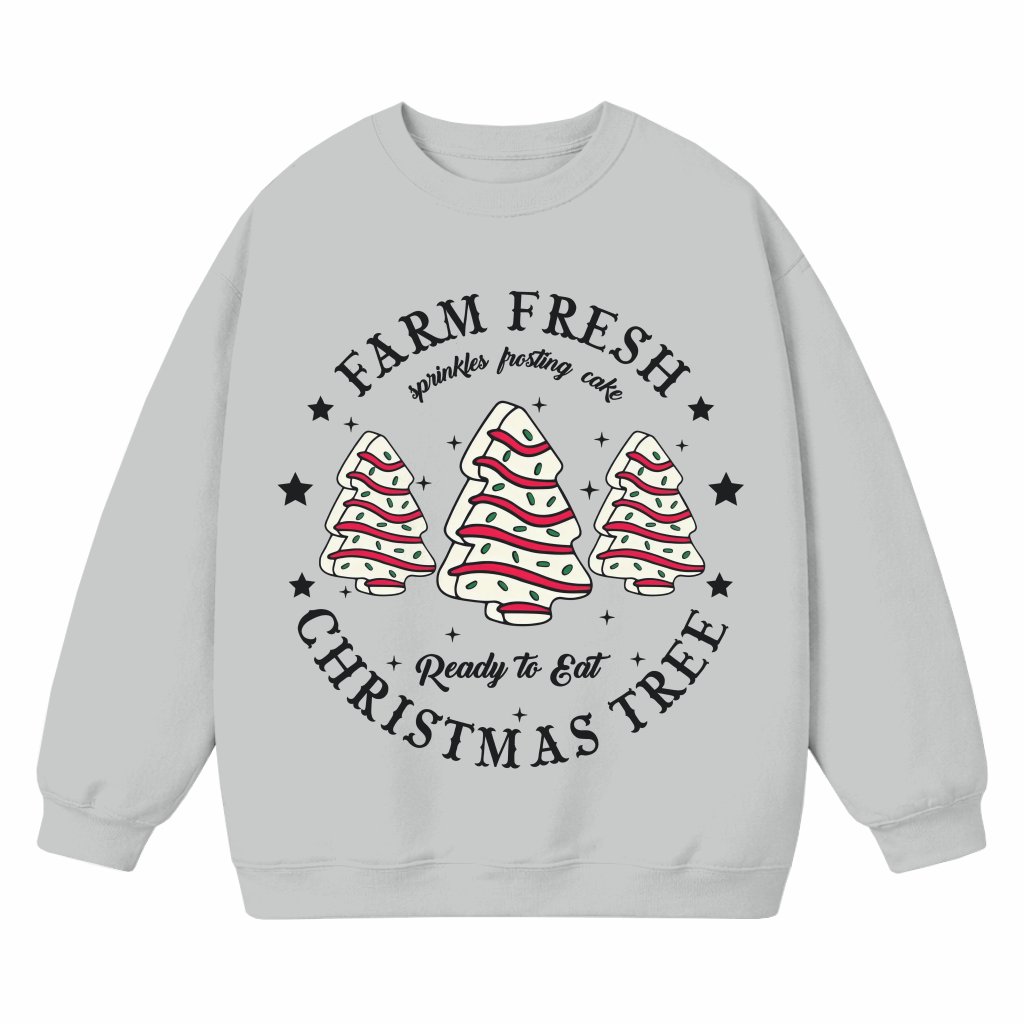 Farm Fresh Christmas Tree Sweatshirt – Christmas Gift for Her Retro - front view