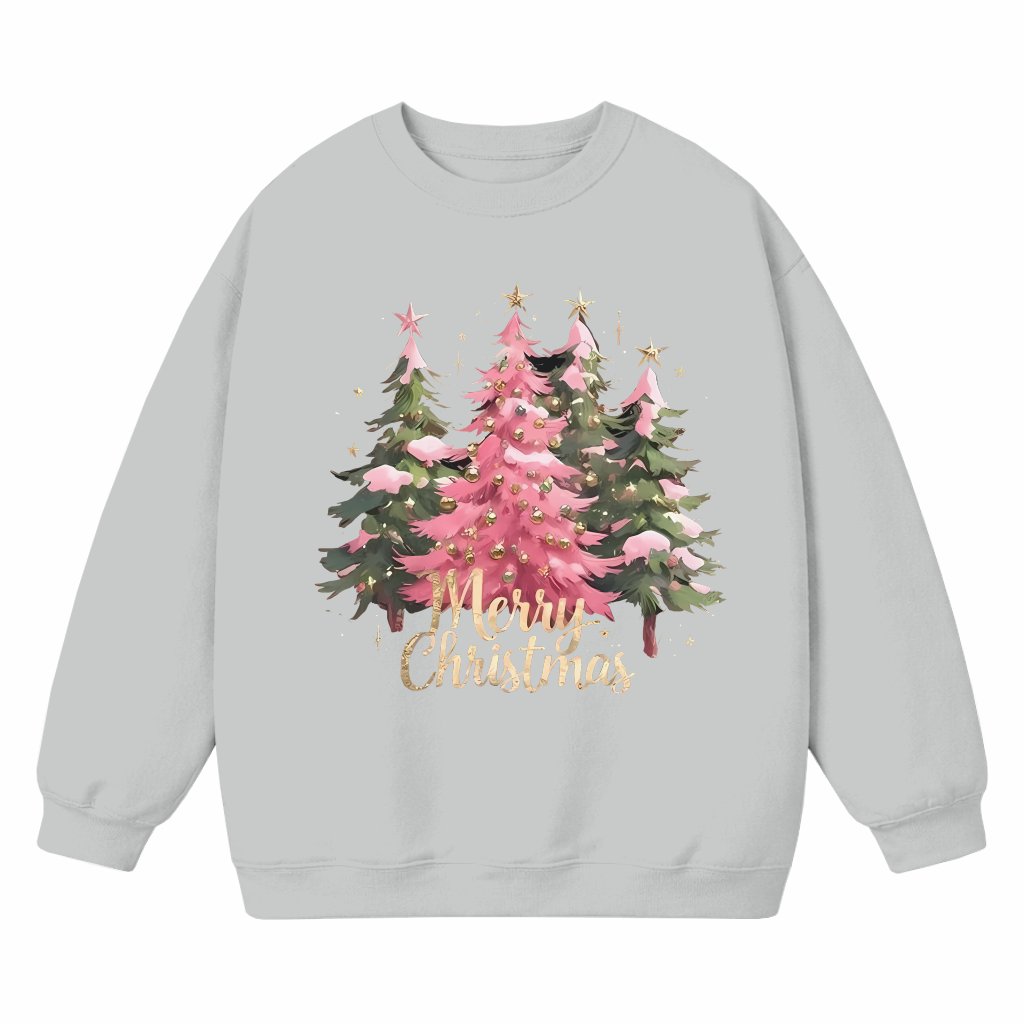 Christmas Tree Letter Print Sweatshirt – Christmas Gift for Women Cozy - front view