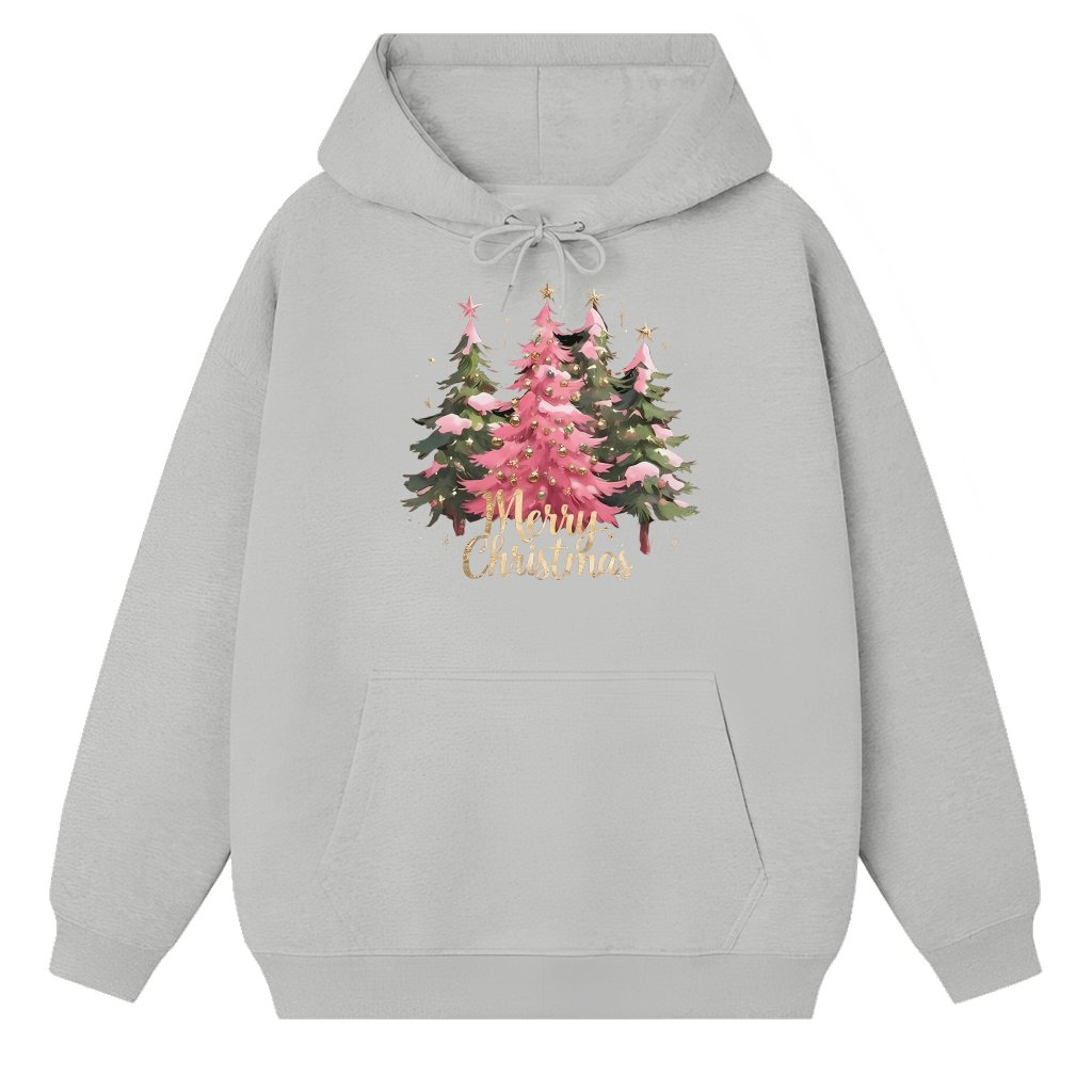 Christmas Tree Hoodie – Christmas Gift for Women Cute Drop Shoulder - front view
