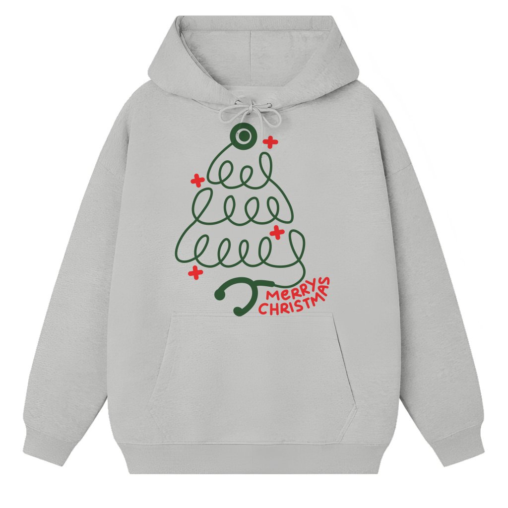 Christmas Stethoscope Hoodie – Christmas Gift for Nurses CNA - front view
