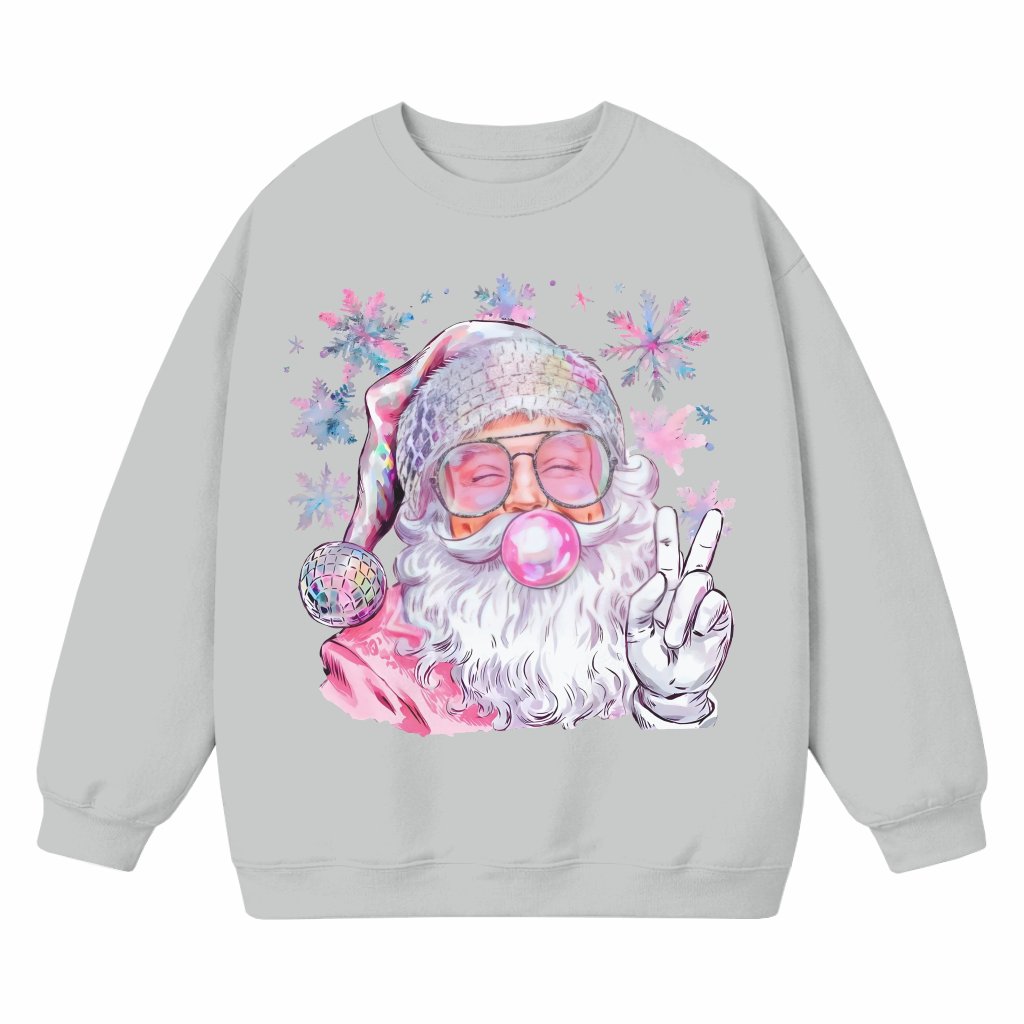 Iridescent Santa Sweatshirt – Christmas Gift for Men Women Festive Pullover - front view