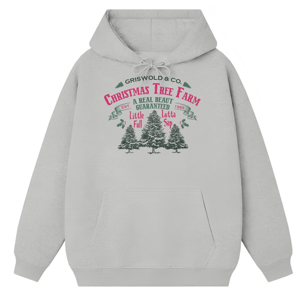 Funny Christmas Tree Farm Hoodie – Christmas Gift for Family Holiday Vacation - front view