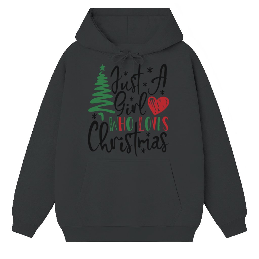 Cute Christmas Tree Hoodie – Christmas Gift for Women Festive Letter Print - front view
