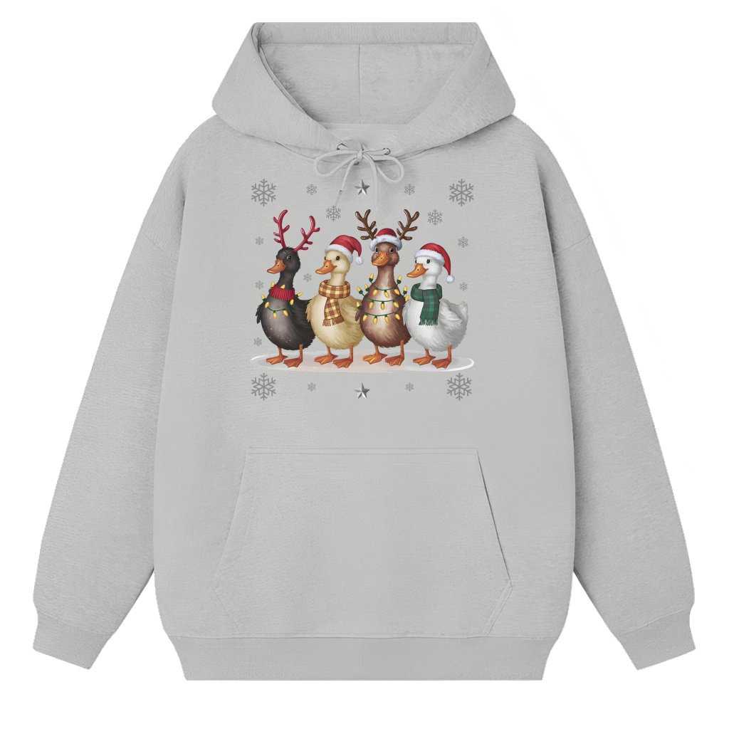 Funny Duck Hoodie – Christmas Gift for Family Farm Lovers - front view