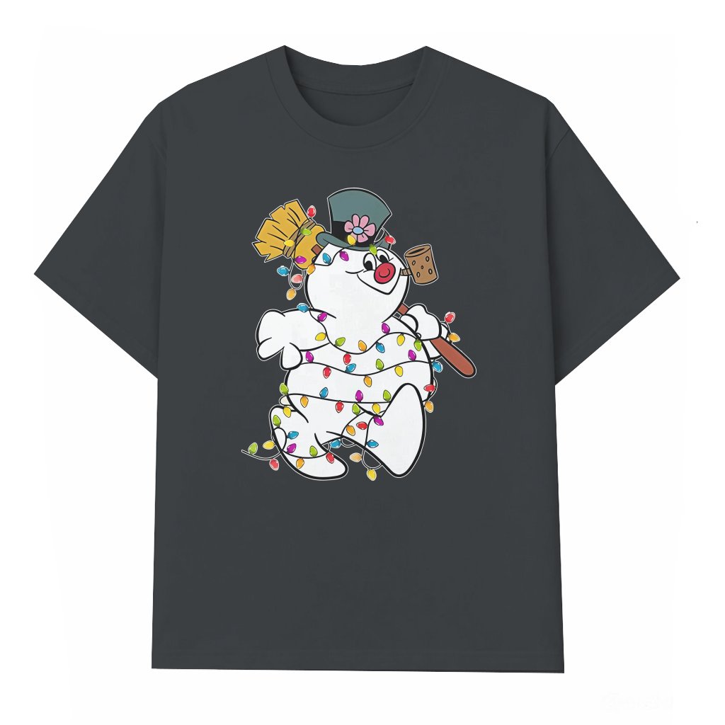 Snowman T-shirt – Christmas Gift for Women Cute Cartoon - front view