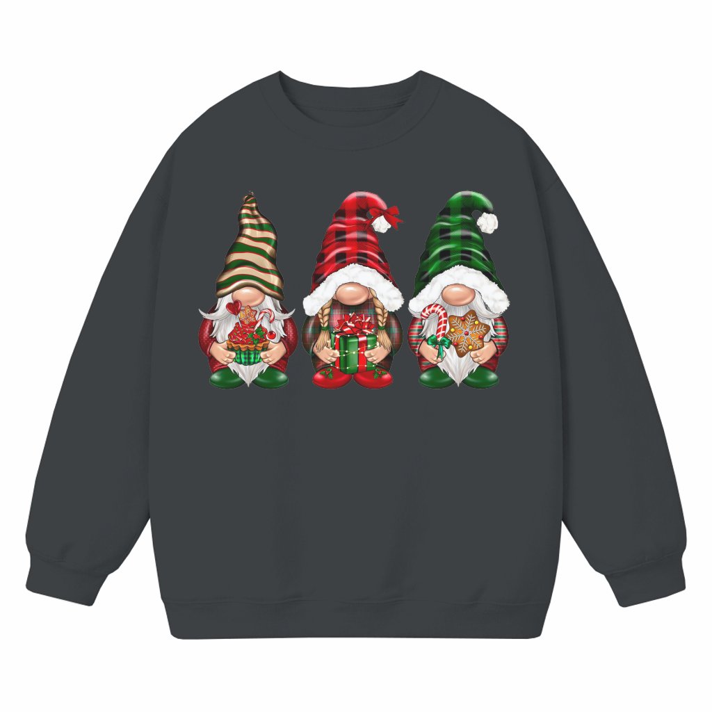 Merry Gnomies Sweatshirt – Christmas Gift for Family Cute Gnome - front view