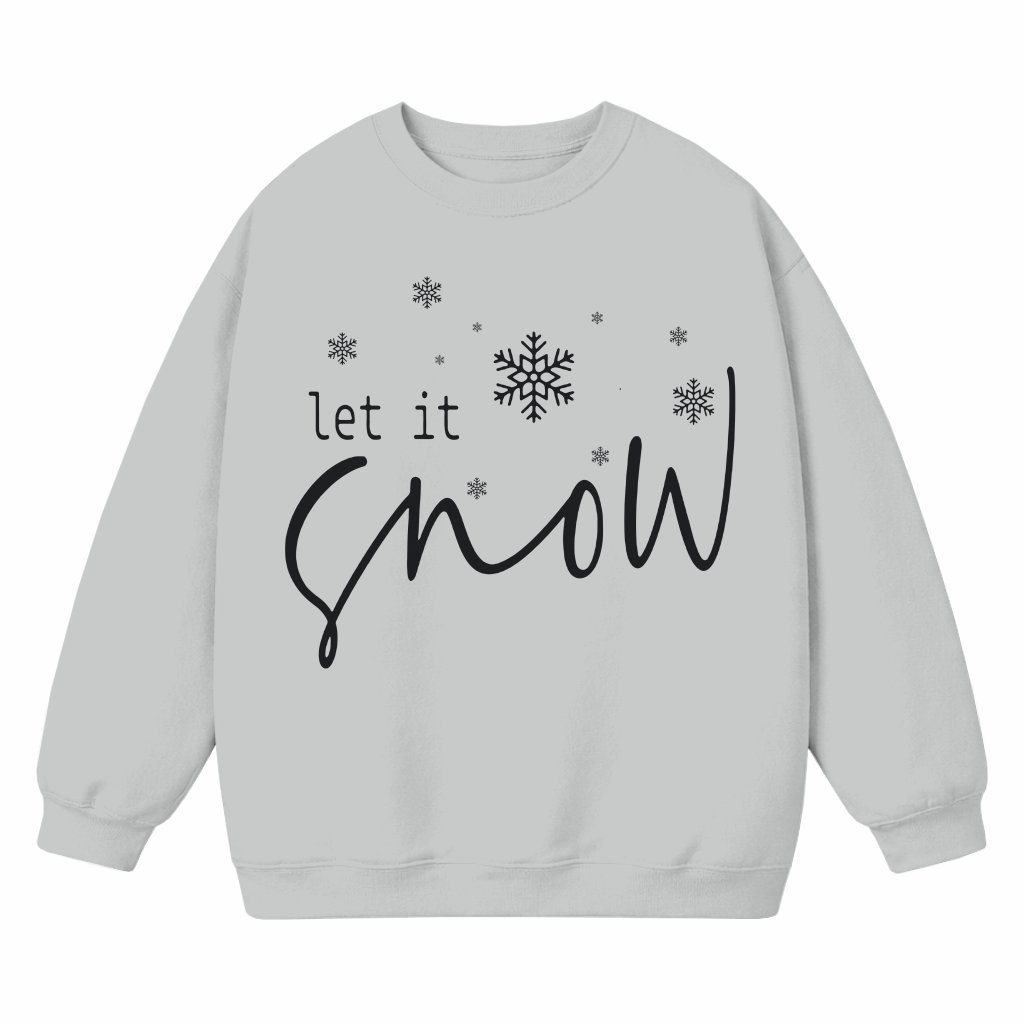 Let it Snow Sweatshirt – Christmas Winter Gift for Women Cozy Snowflake - front view
