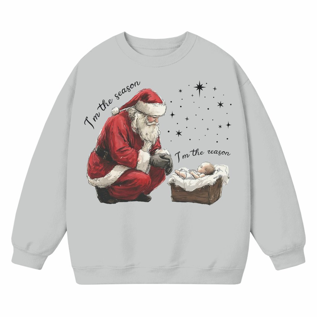 I'm The Reason Sweatshirt – Christian Christmas Gift Religious Faith - front view