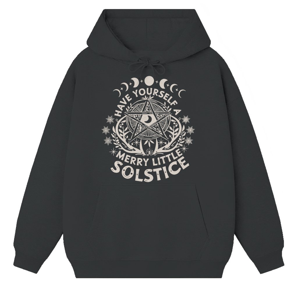 Funny Merry Little Solstice Hoodie – Winter Solstice Yule Holiday Gift - front view