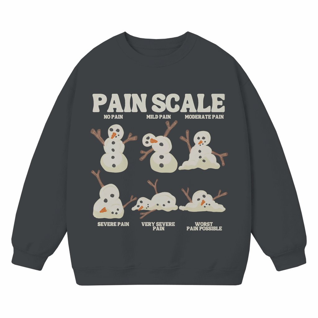 Funny Pain Scale Sweatshirt – Christmas Gift for Nurse - front view