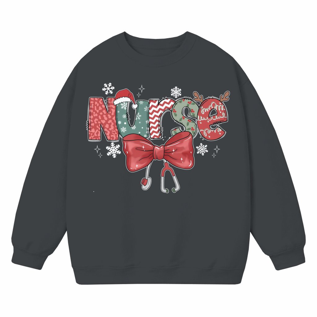 Cute Stethoscope Sweatshirt – Christmas Gift for Nurse Trendy - front view