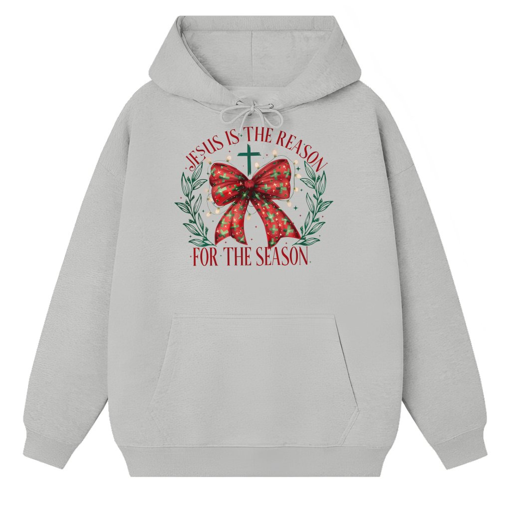 Reason For The Season Nativity Scene Hoodie – Christmas Christian Gift - front view