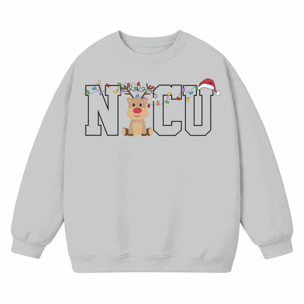 NICU Nurse Reindeer Sweatshirt – Christmas Gift for NICU Nurse - front view