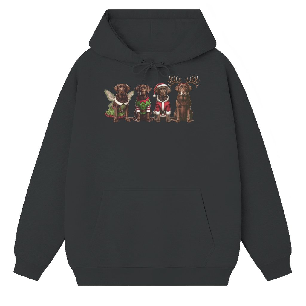 Cute Chocolate Labrador Hoodie – Christmas Gift for Lab Mom - front view
