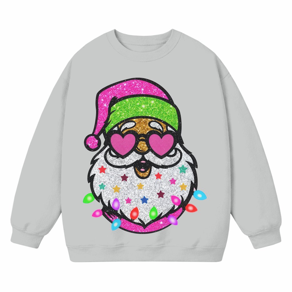 Funny Cartoon Santa Claus Sweatshirt – Christmas Gift Thermal Lined - front view