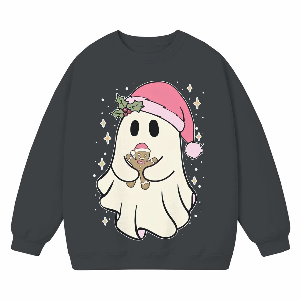 Funny Christmas Cookie Ghost Gingerbread Sweatshirt – Christmas Gift - front view